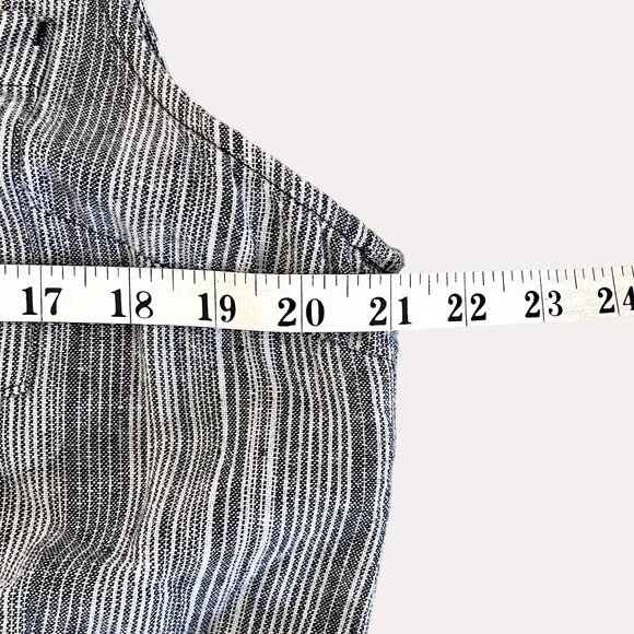 Kelly Renée Sleeveless Striped Romper Jumpsuit Drawstring Waist Pockets Size L - Picture 13 of 14